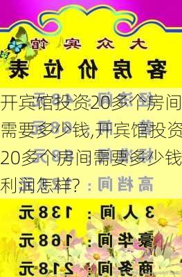 开宾馆投资20多个房间需要多少钱,开宾馆投资20多个房间需要多少钱利润怎样?-第3张图片-奥莱旅游网