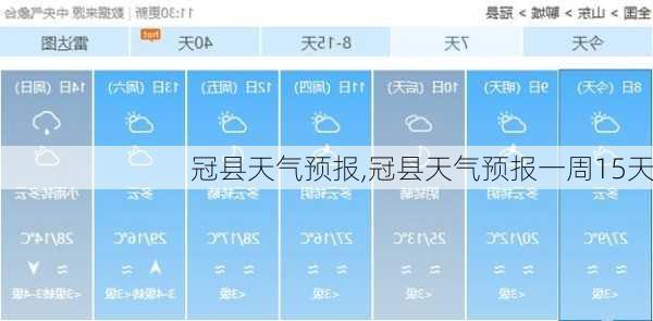 冠县天气预报,冠县天气预报一周15天