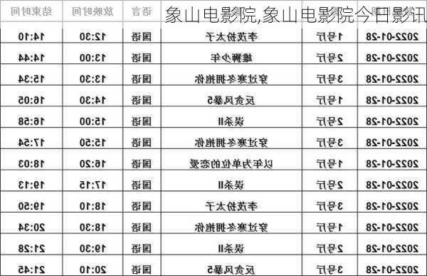 象山电影院,象山电影院今日影讯-第2张图片-奥莱旅游网