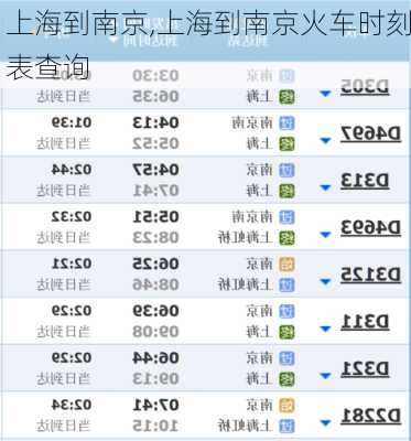 上海到南京,上海到南京火车时刻表查询-第2张图片-奥莱旅游网