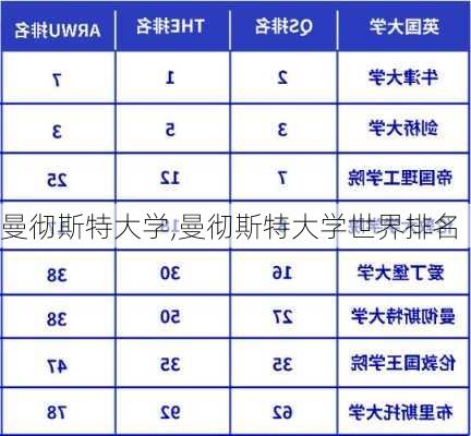 曼彻斯特大学,曼彻斯特大学世界排名-第2张图片-奥莱旅游网