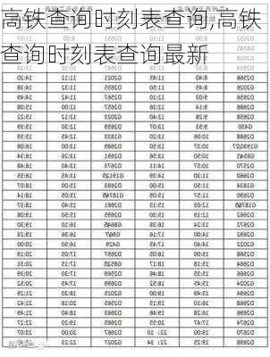 高铁查询时刻表查询,高铁查询时刻表查询最新-第3张图片-奥莱旅游网