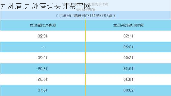 九洲港,九洲港码头订票官网-第3张图片-奥莱旅游网