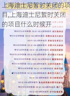 上海迪士尼暂时关闭的项目,上海迪士尼暂时关闭的项目什么时候开-第1张图片-奥莱旅游网