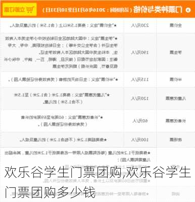 欢乐谷学生门票团购,欢乐谷学生门票团购多少钱-第2张图片-奥莱旅游网