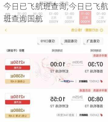 今日已飞航班查询,今日已飞航班查询国航-第2张图片-奥莱旅游网