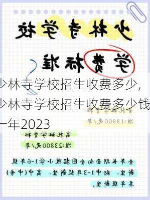 少林寺学校招生收费多少,少林寺学校招生收费多少钱一年2023